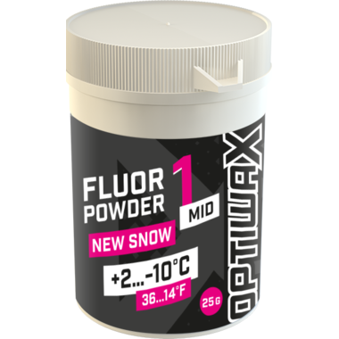 ФТОРИСТЫЙ ПОРОШОК Optiwax Fluor powder new snow 1, +2...-10°C 25 ГР