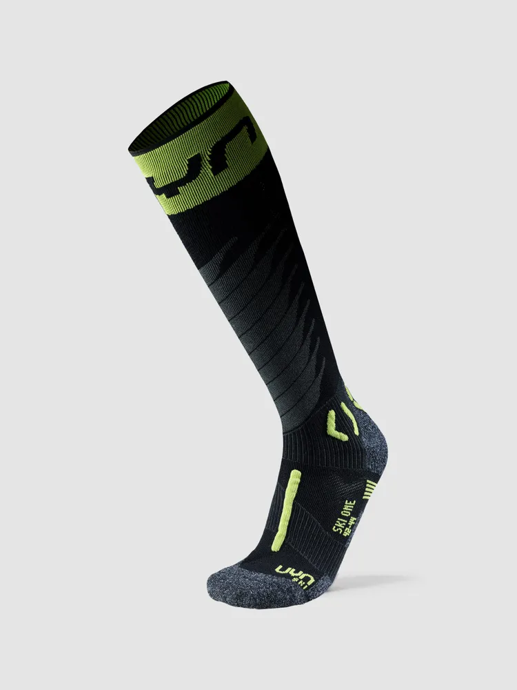 Носки горнолыжные MAN SKI ONE MERINO SOCKS Black/Lime 39/41