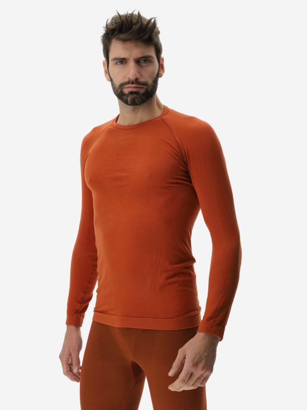 MAN ENERGYON BIOTECH UW SHIRT LONG_S Bombay  Brown size L/XL