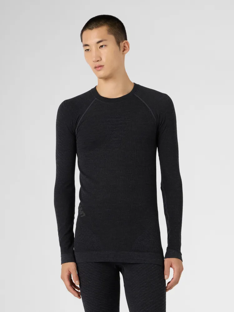 Термокофта MAN CASHMERE BIOTECH UW SHIRT LG_SL. Grey Rock/Black