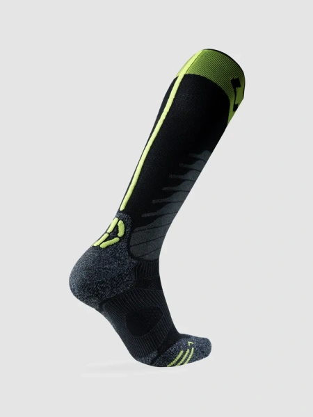 Носки горнолыжные MAN SKI ONE MERINO SOCKS Black/Lime