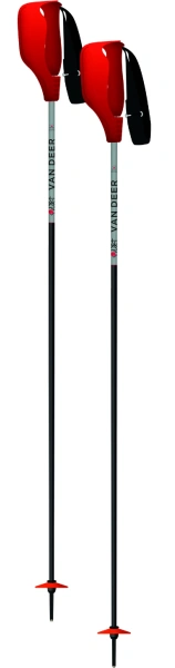 Горнолыжные палки Van Deer RACE SL CARBON grey/black/red w/ Hand Guard