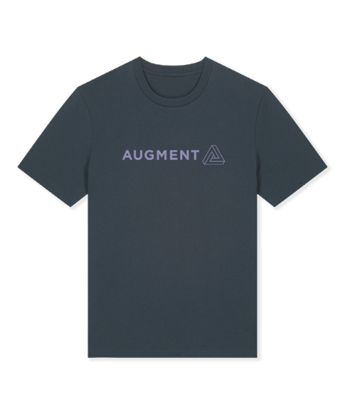 Футболка AUGMENT ENIGMA; T-Shirt INDIA INK GREY - Logo LAVENDEL