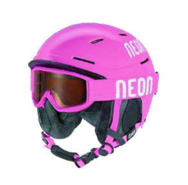Шлем детский розовый Neon ALPHA KIT + маска