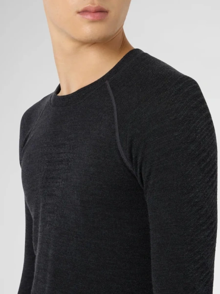 Термокофта MAN CASHMERE BIOTECH UW SHIRT LG_SL. Grey Rock/Black